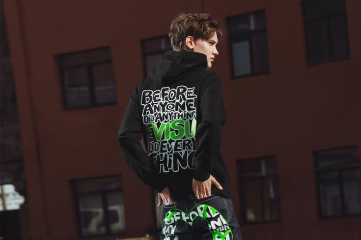 o singură culoare îmbrăcăminte N4VF193 hanorac evisu godhead Razer
