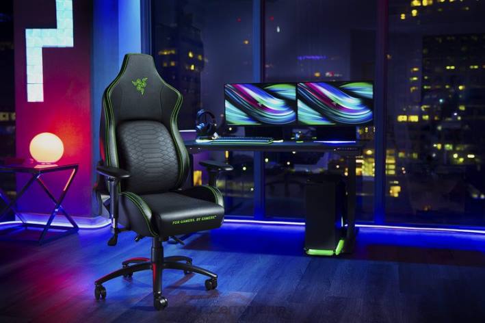 negru scaun de gaming N4VF136 iskur Razer