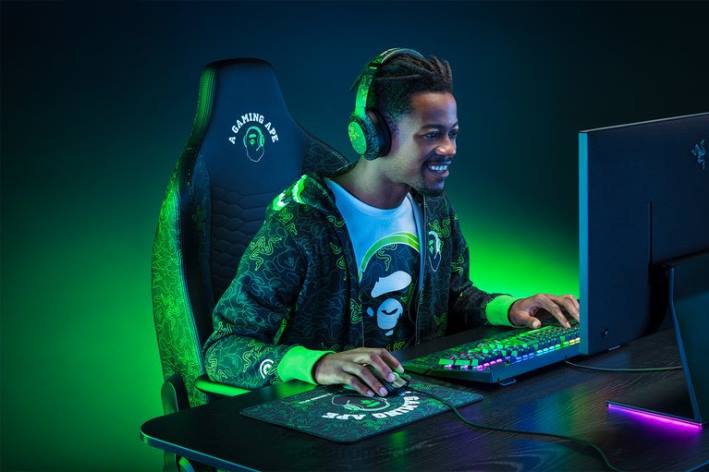 o singură culoare scaun de gaming N4VF125 iskur x Razer X *A Bathing Ape