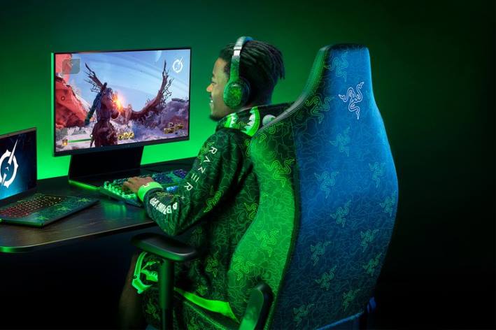 o singură culoare scaun de gaming N4VF125 iskur x Razer X *A Bathing Ape