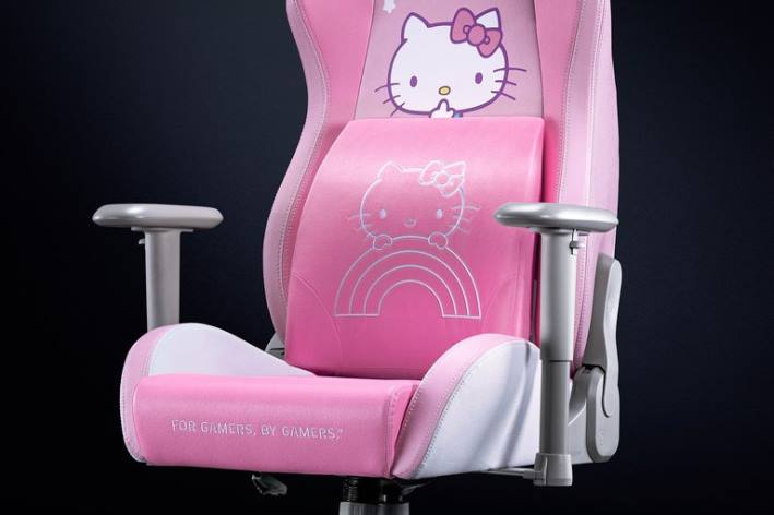 o singură culoare scaun de gaming N4VF129 perna lombara - editia hello kitty and friends Razer